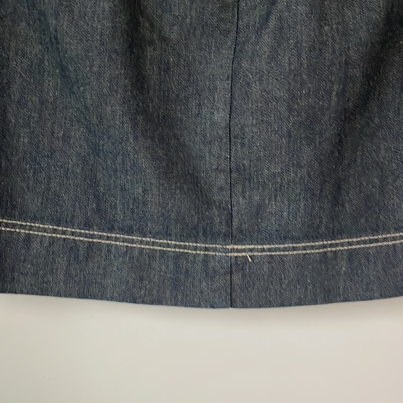 Gap dark wash side button 💯 cotton denim skirt size 4 - Picture 6 of 9